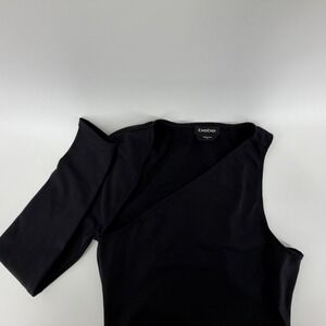 Bebe Black‎ One Shoulder Cutout Long Sleeve Bodycon Mini Dress Size XS